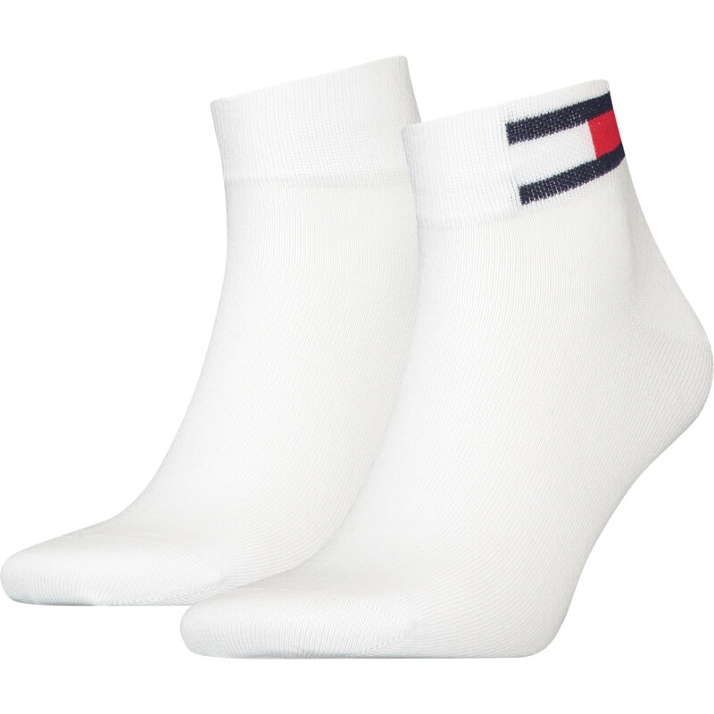 Tommy Hilfiger pánské bílé ponožky 2 pack