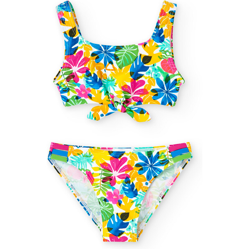 Dívčí dvoudílné plavky Boboli barevné květy