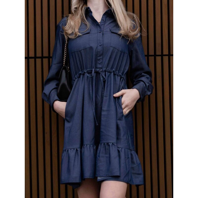 Dress navy blue LeMonada cxp1083.navy
