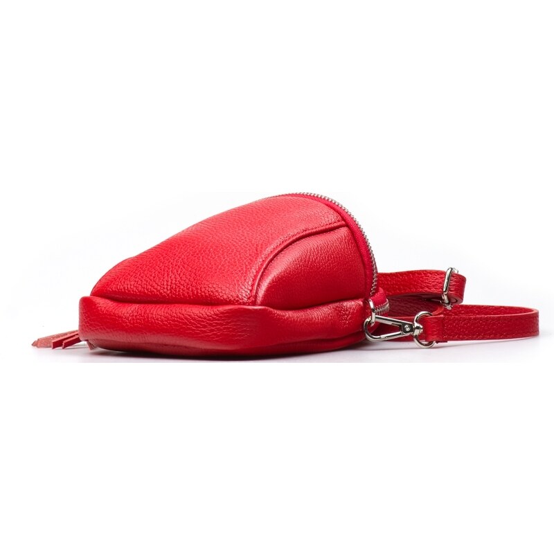 Blaire Kožená mini kabelka Erin červená