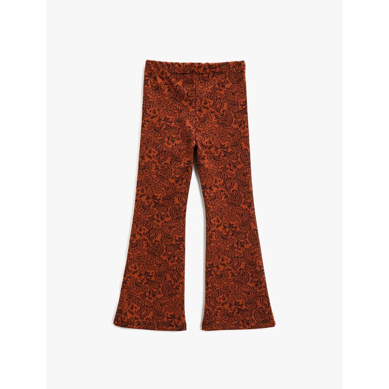 Koton Flared Leg Trousers Floral