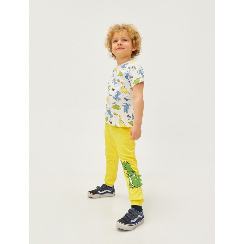 Koton Normal Leg Yellow Baby Sweatpants 3smb40024tk