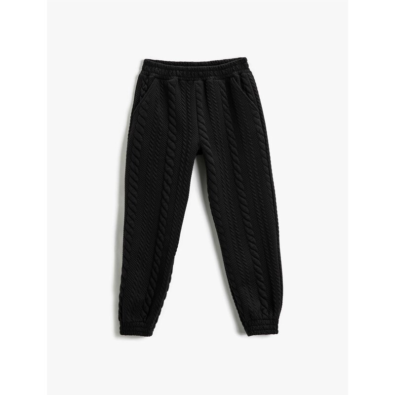 Koton Basic Textured Jogger Trousers With Pockets.