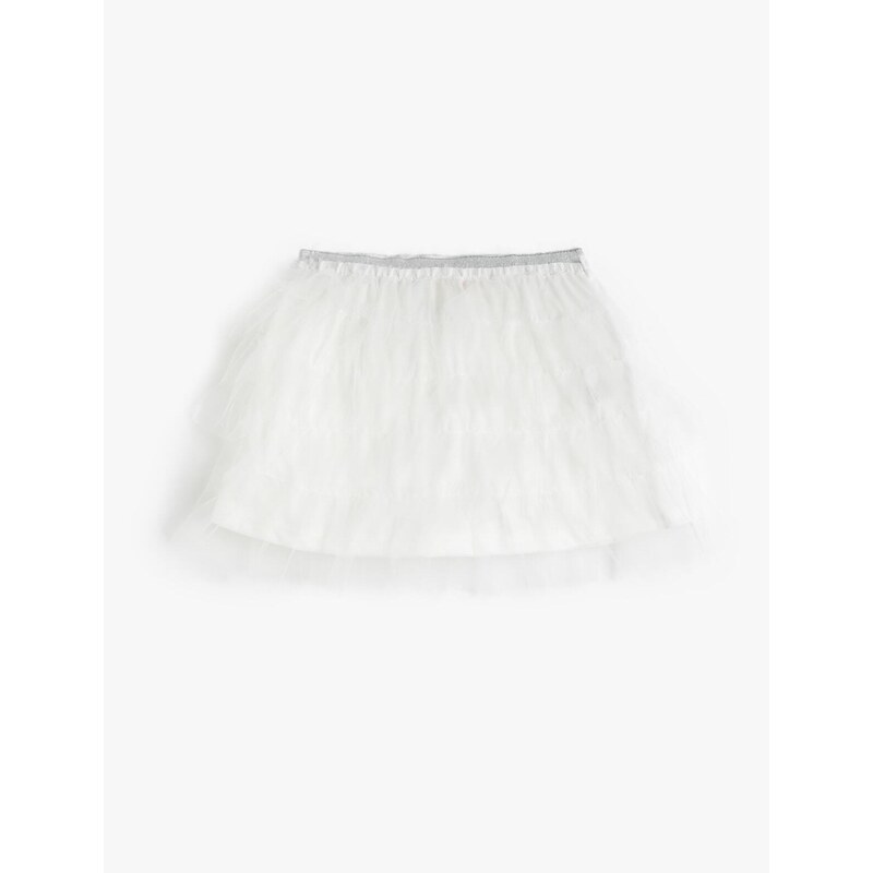 Koton Tutu Skirt with Elastic Waist, Layered Lined.