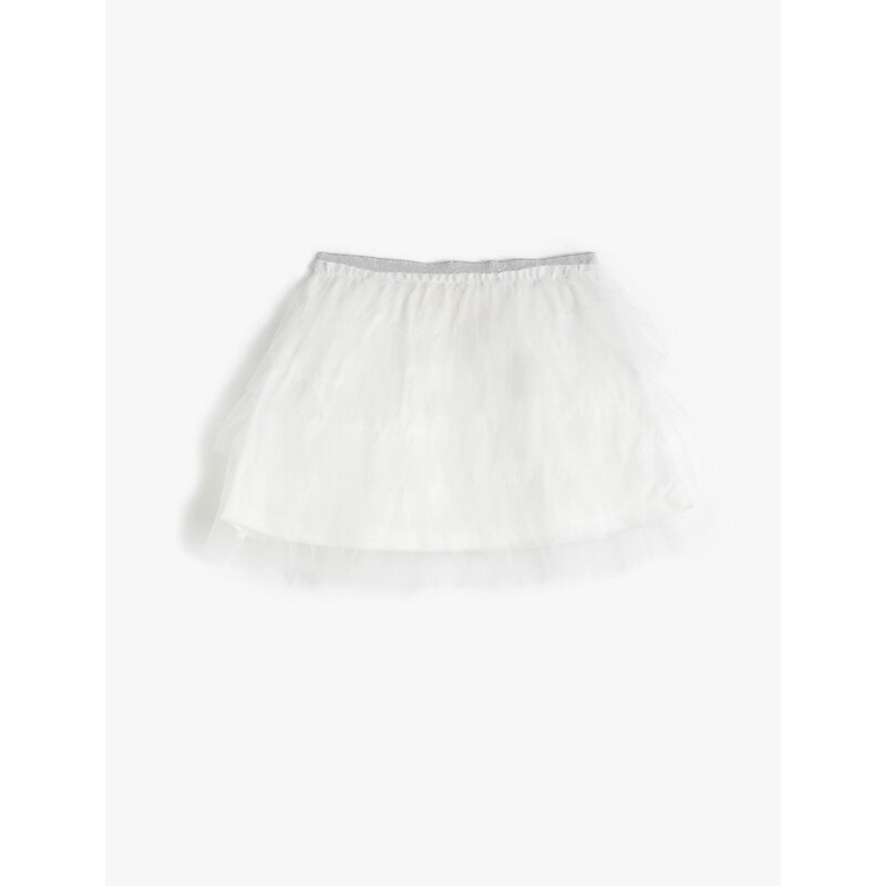 Koton Tutu Skirt with Elastic Waist, Layered Lined.