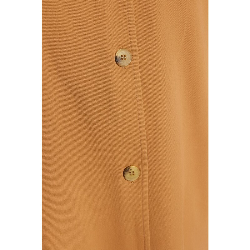 Trendyol Camel Gabardén Detailní trenčkot