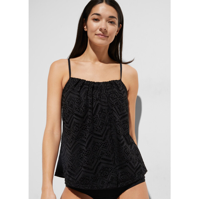 bonprix Tankiny, horní díl, z krajky černá Žena