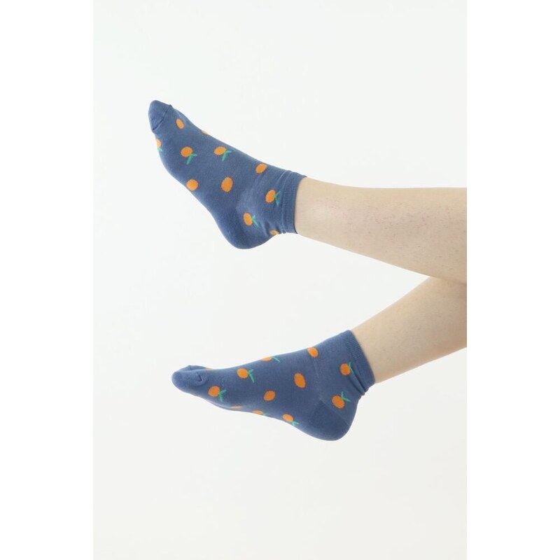 Moraj Veselé ponožky 889 modré s pomeranči