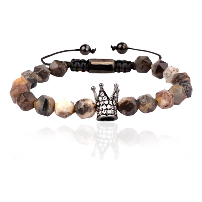 Lindas Jewelry Korálkový náramek Brown Stone INR202 78796013