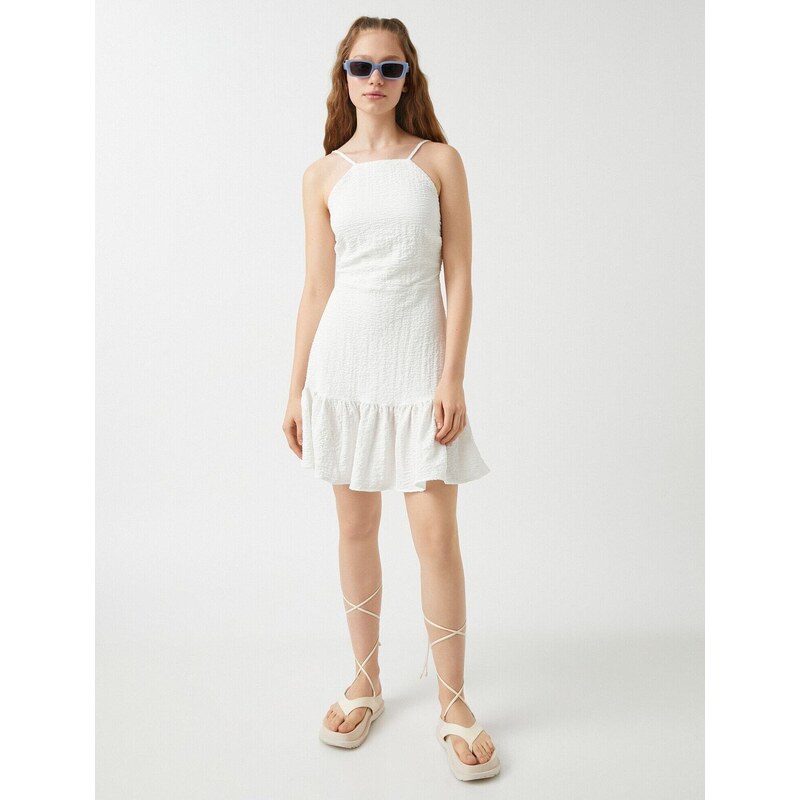 Koton Halterneck Mini Frilled Dress