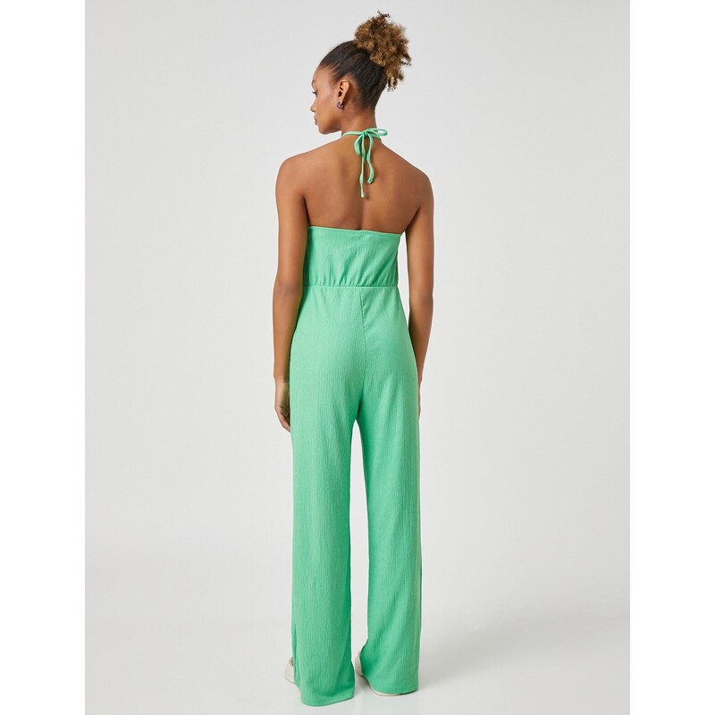 Koton Halterneck Jumpsuit Wide Leg