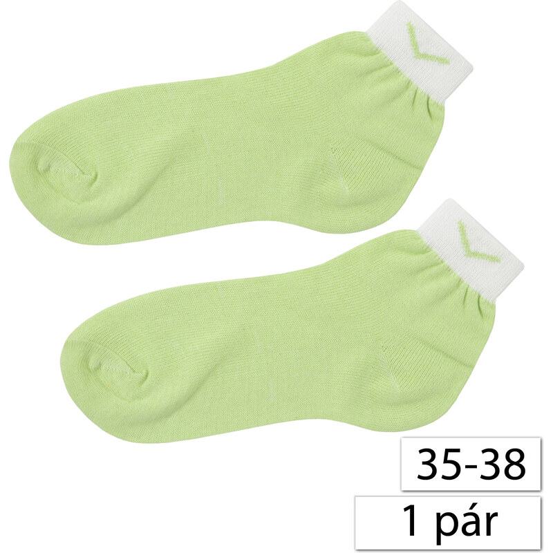 WOJMAX 8605 Dámské bavlněné ponožky 35-38, zelené