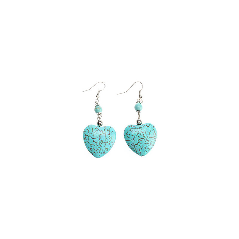 LightInTheBox Jadeite Peach Heart Shape Turquoise Earrings