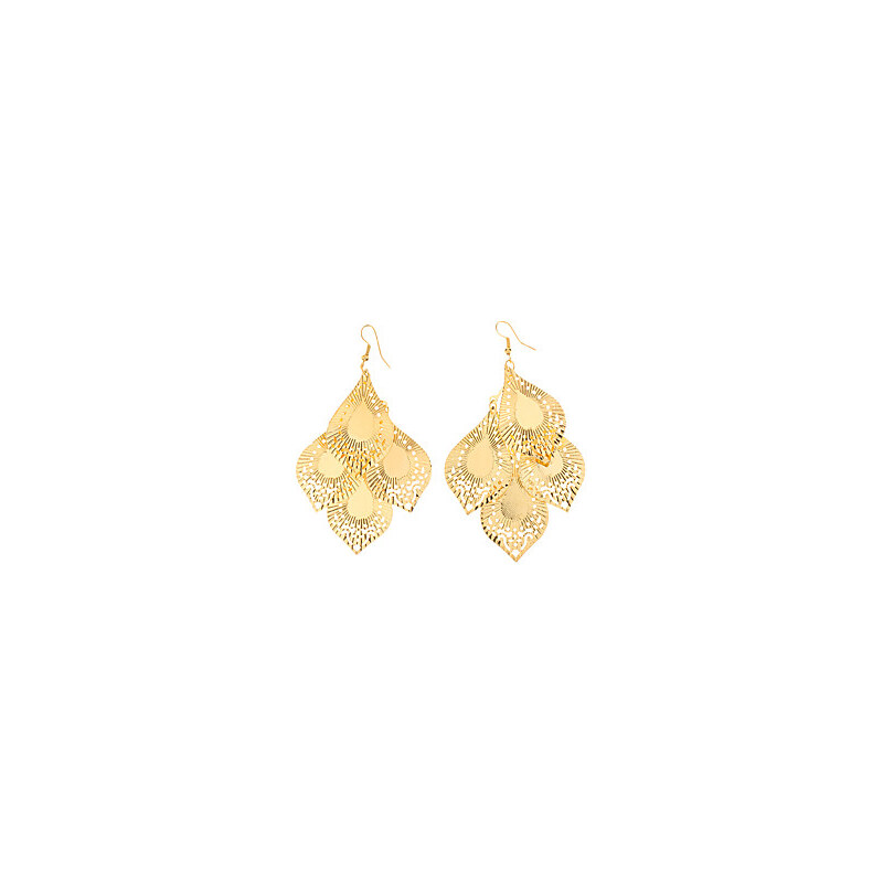 LightInTheBox Drop Shape Hollow Out Gold Plated Earrings