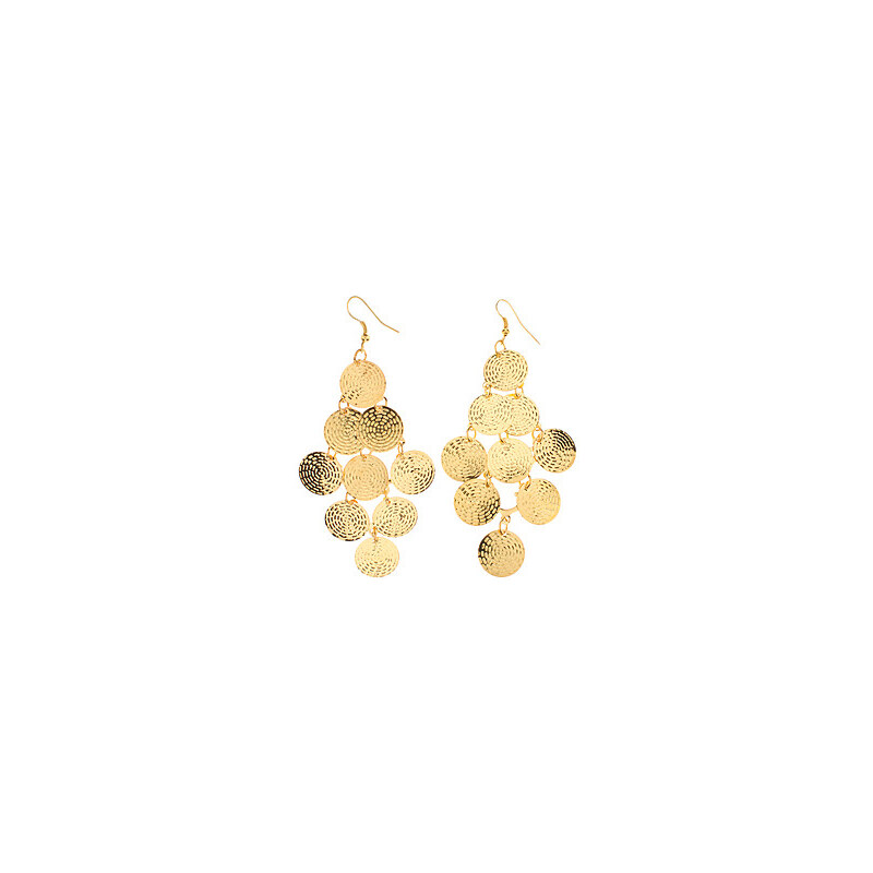 LightInTheBox Round Shape Disc Gold Plated Earrings