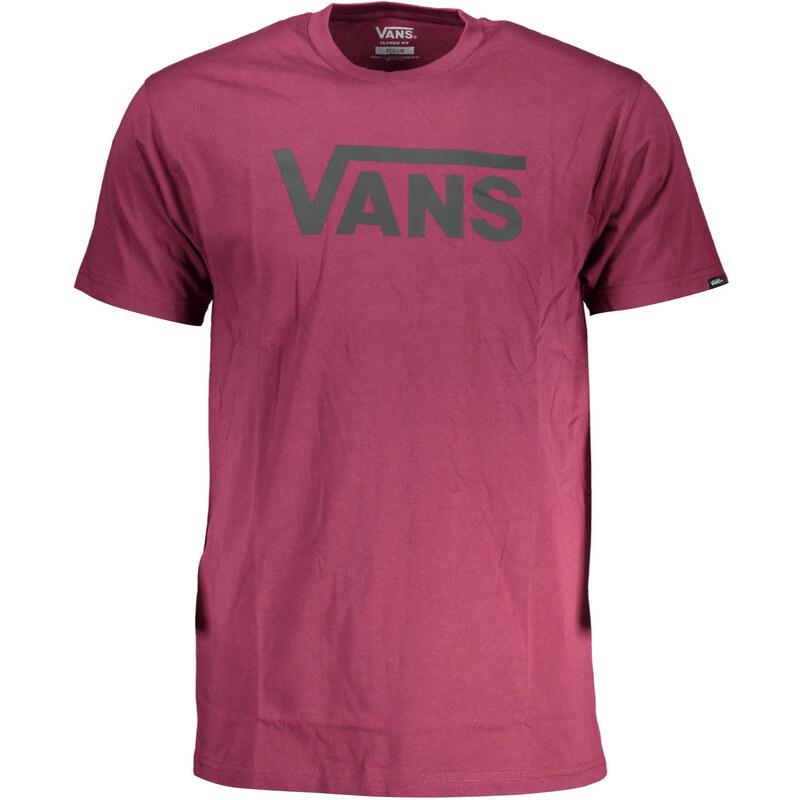 Vínové pánské tričko s potiskem VANS - Pánské