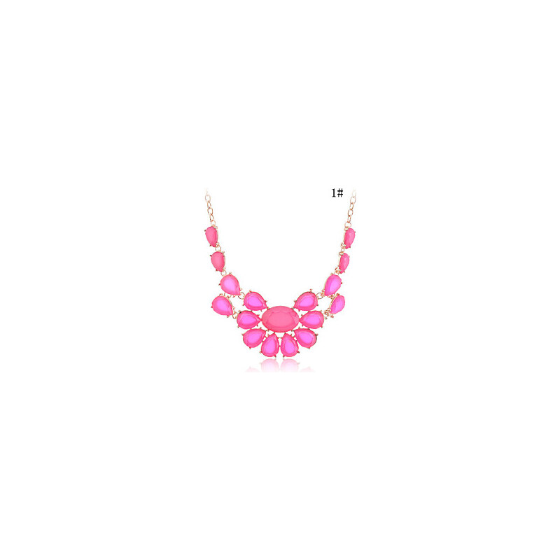 LightInTheBox lureme Fashion Colorful Resin Teardrop Choker Necklaces(Assorted Color)