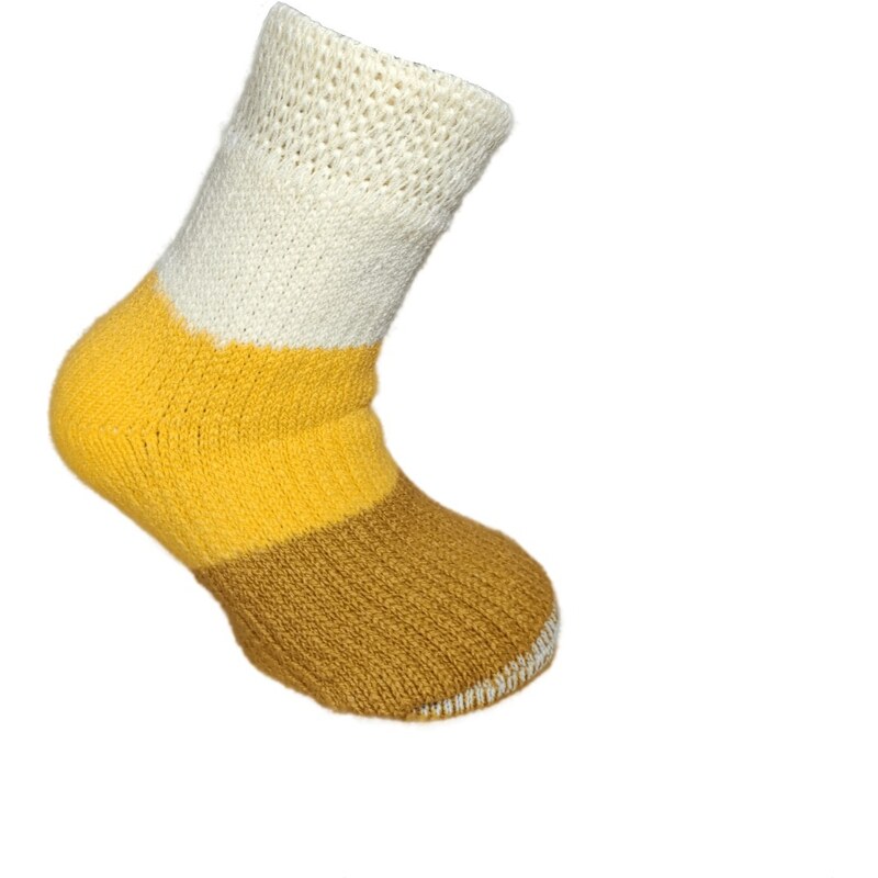 SPACÍ KIDS dětské thermo ponožky Boma - PRUHY žlutá 30-34