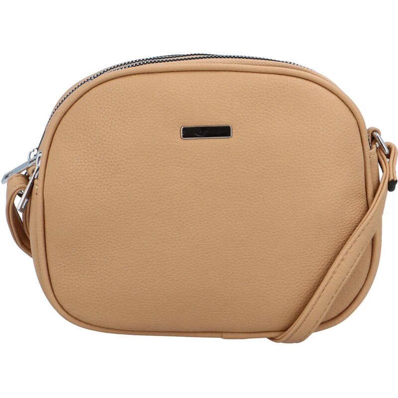 Maria C. Dámská koženková crossbody Stefanie, tmavě béžová