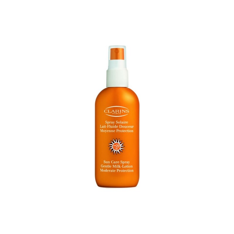 Clarins Lehké opalovací mléko ve spreji SPF 20 UVA/UVB (Sun Care Spray Gentle Milk-Lotion Moderate Protection) 150 ml