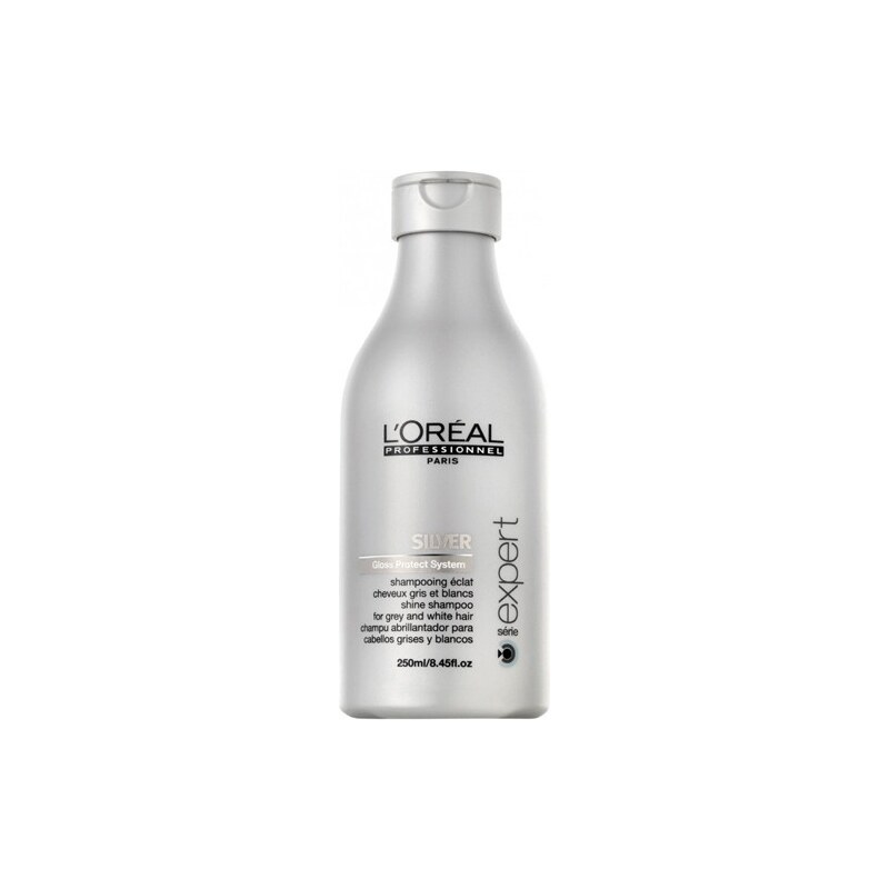 Loreal Professionnel Šampon pro oživení lesku a obnovení vitality šedivých a blonďatých vlasů Silver (Gloss Protect System Shine Shampoo For Grey And White Hair)