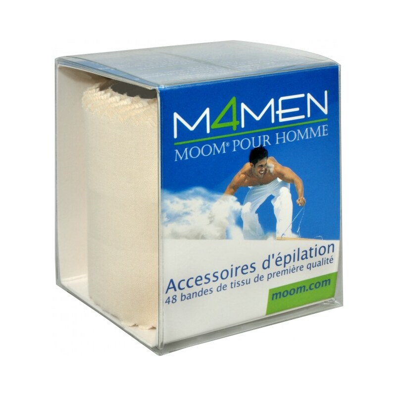 Moom Epilační textilní proužky pro muže (M4MEN Premium Fabric Strips) 48 ks