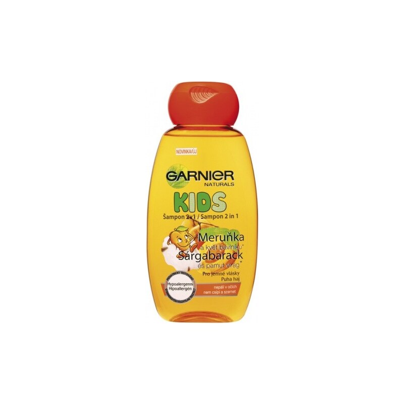 Garnier Šampon s vůní meruňky 2 v 1 Natural Kids 250 ml