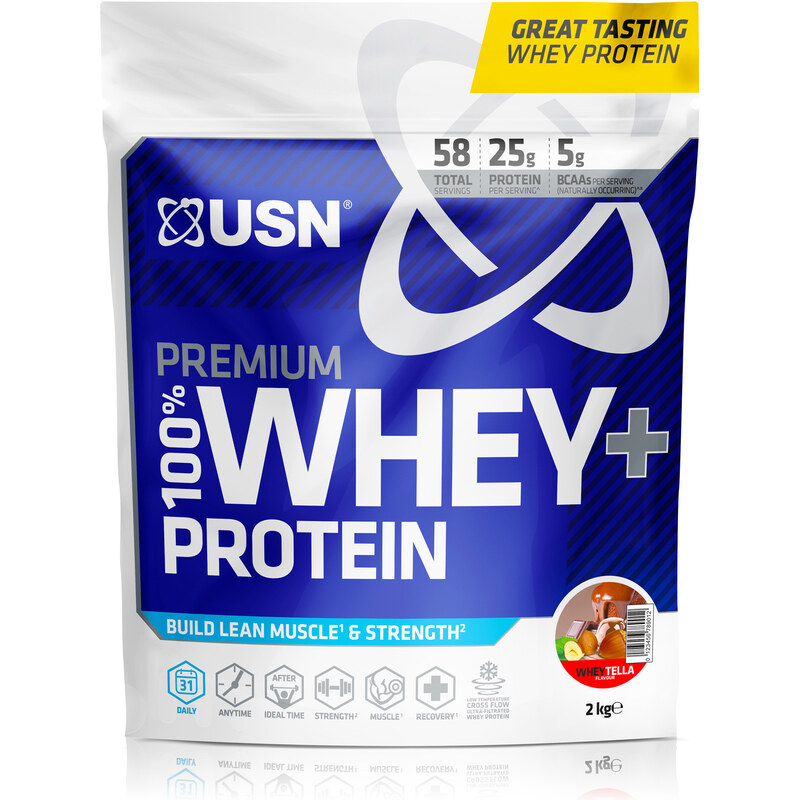 Proteinové prášky USN 100% Premium Whey Bag Hazel nut "wheytella" 2kg bwp24