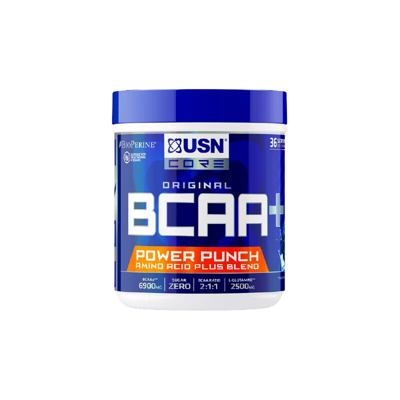 USN BCAA Power Punch modrá malina 400g un143