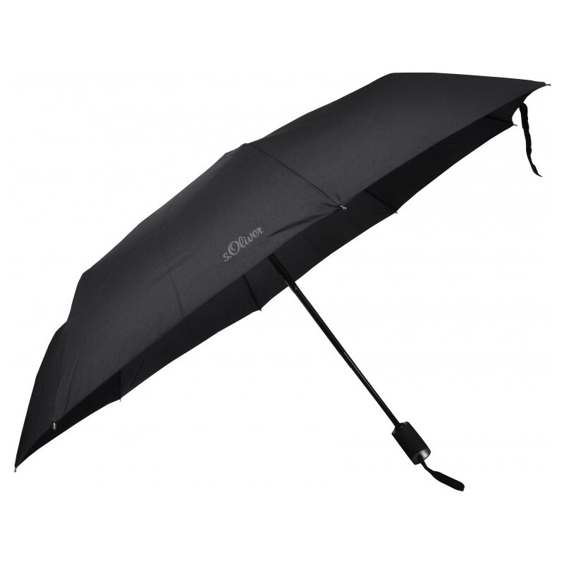 s.Oliver Pánský skládací plně automatický deštník X-PRESS - černý 746167SO-1