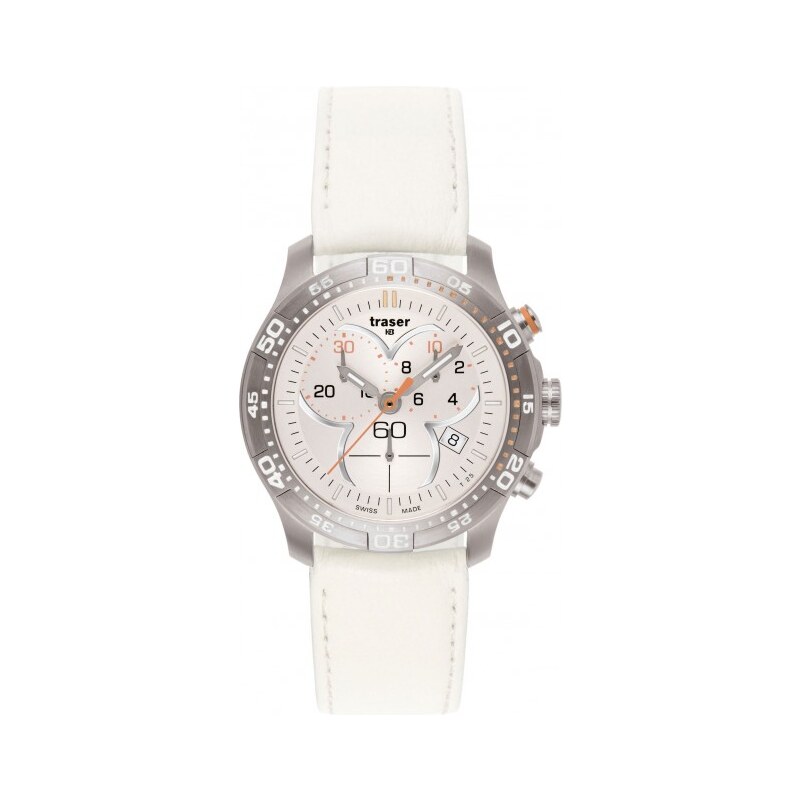 Traser Ladytime Chronograph Silver Leather