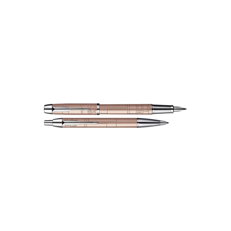 Parker Dárková sada plnicího pera a kuličkové tužky Parker IM Premium Metallic Pink 1501/2594976