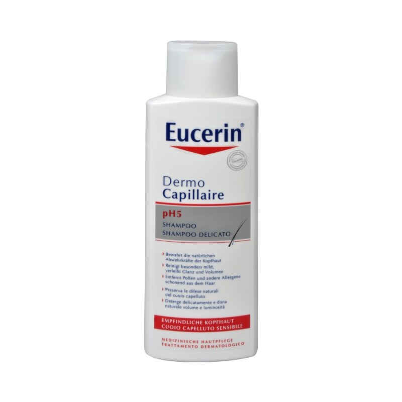 Eucerin Šampon na vlasy pro citlivou pokožku pH5 Dermocapillaire 250 ml