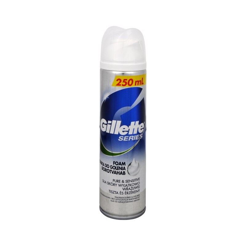 Gillette Pěna na holení pro citlivou pleť Series Pure & Sensitive (Foam) 250 ml