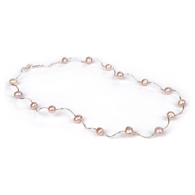 JwL Luxury Pearls Jemný náhrdelník s pravými růžovými perlami JL0016