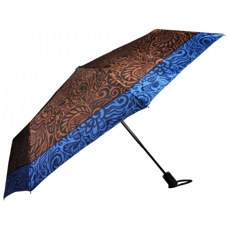 Doppler Dámský skládací plně automatický deštník Romantic Satin - hnědý 744765R02