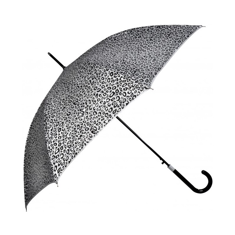 Doppler Dámský holový vystřelovací deštník Glitter Leo - stříbrný 740865LO-1