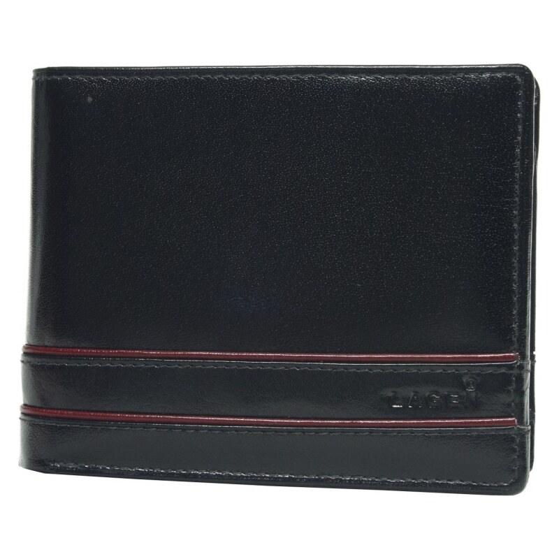 Lagen Pánská černá kožená peněženka Black 64666/E