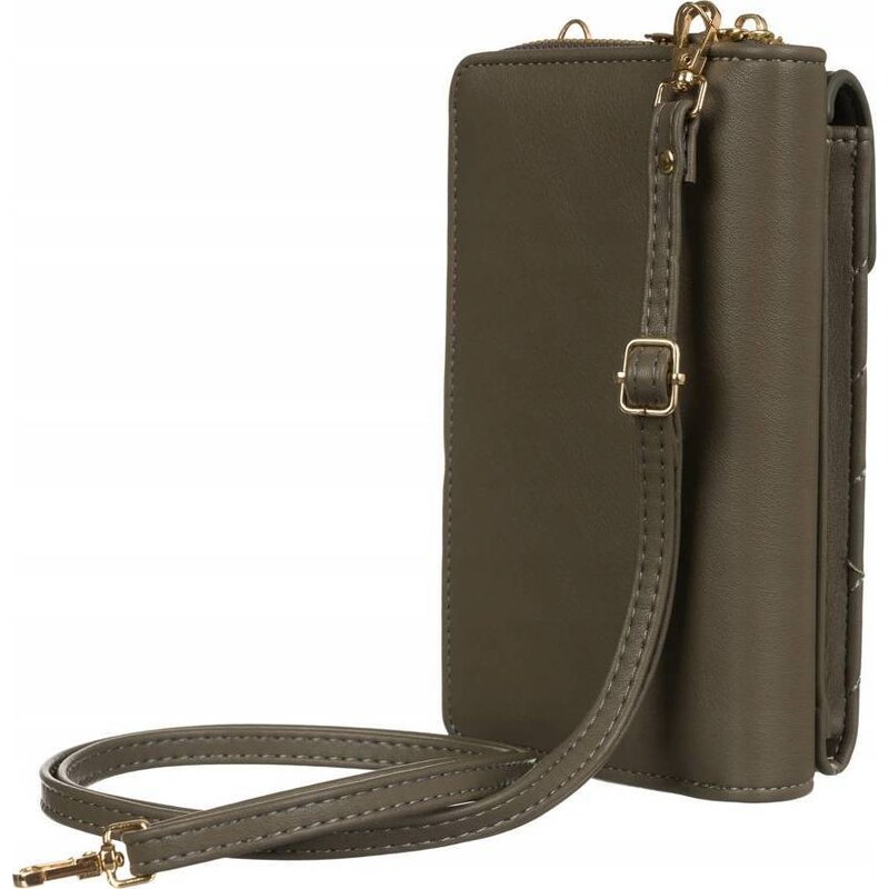 PETERSON ŠEDÁ PROŠÍVANÁ CROSSBODY KABELKA/PENĚŽENKA Khaki