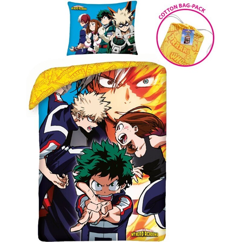 Halantex Ložní povlečení My hero academia - Moje hrdinská akademie - 100% bavlna - 70 x 90 cm + 140 x 200 cm