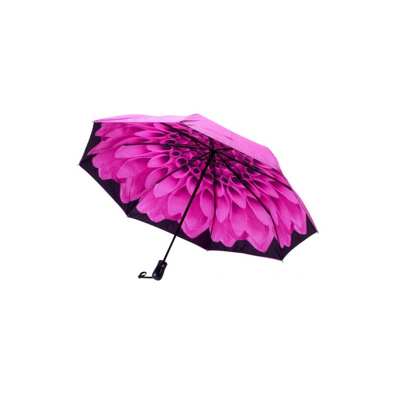 Blooming Brollies Dámský skládací plně automatický deštník Galleria Pink Dahlia GFFDP