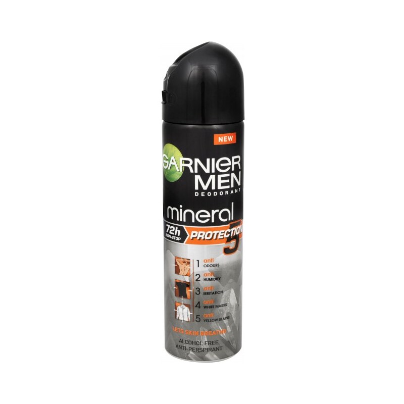Garnier Minerální deodorant Non-stop 5 Protection 72h ve spreji pro muže 150 ml