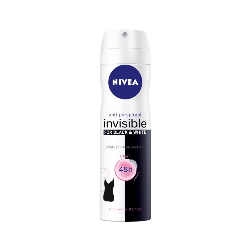 Nivea Antiperspirant ve spreji Invisible For Black & White Clear 150 ml