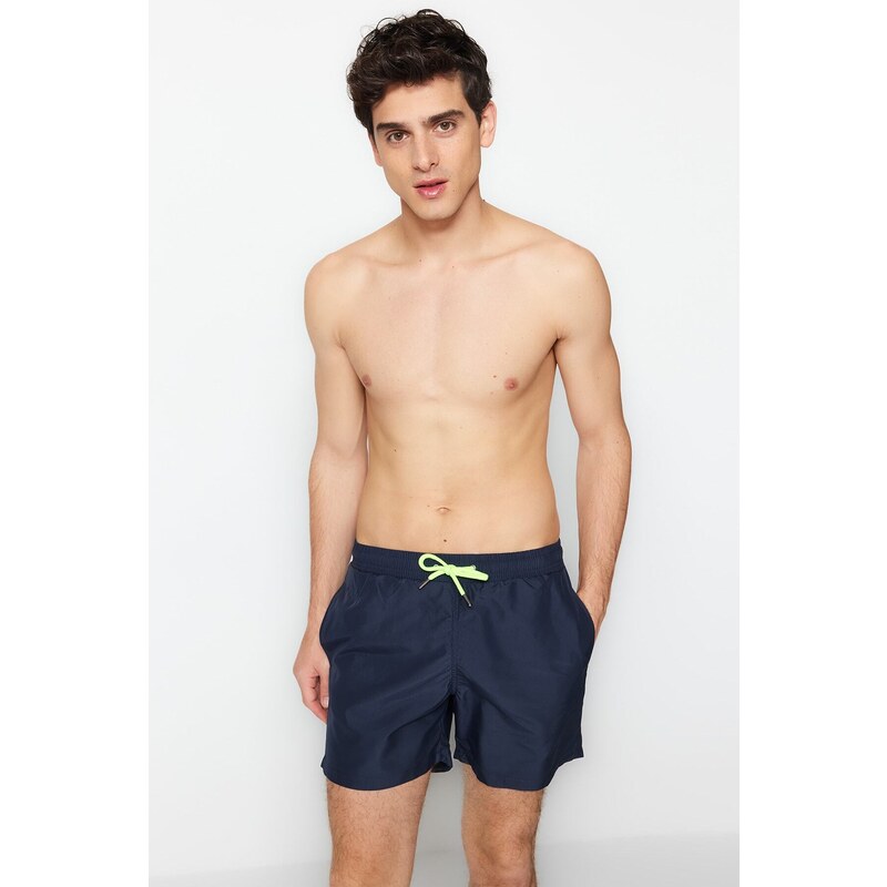 Trendyol Navy Blue Basic Standard Size Swimsuit Sea Shorts