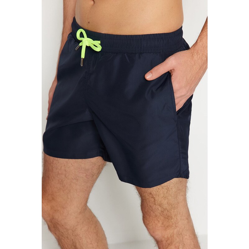 Trendyol Navy Blue Basic Standard Size Swimsuit Sea Shorts