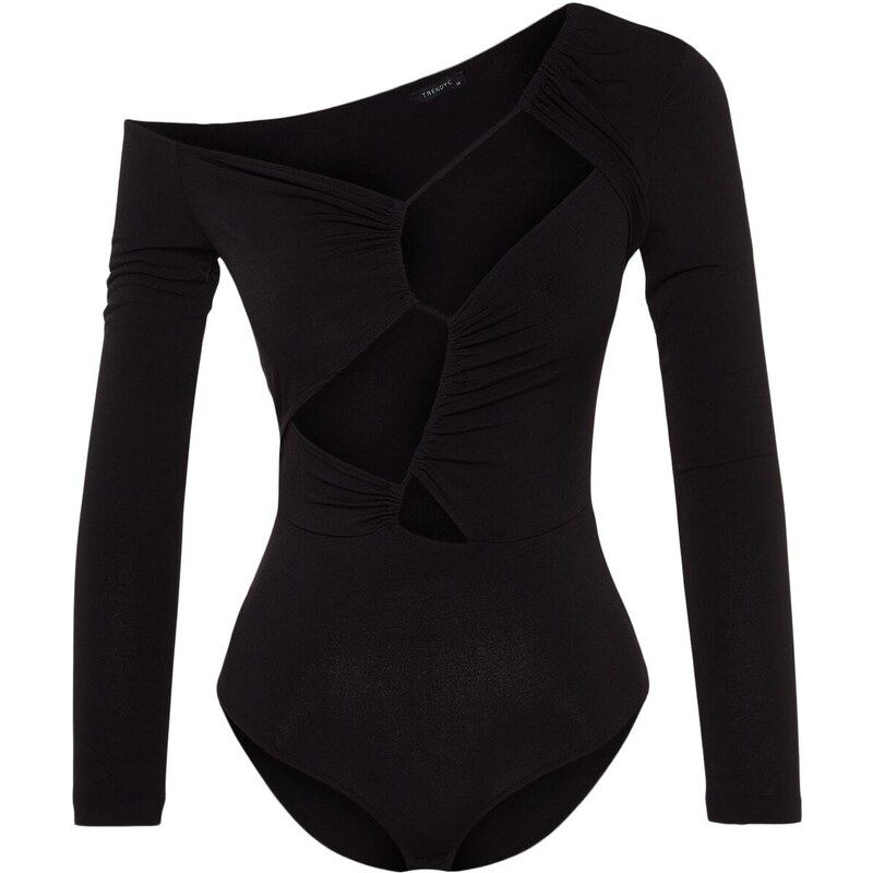 Trendyol Black Window/Cut Out Detailed Snap Body