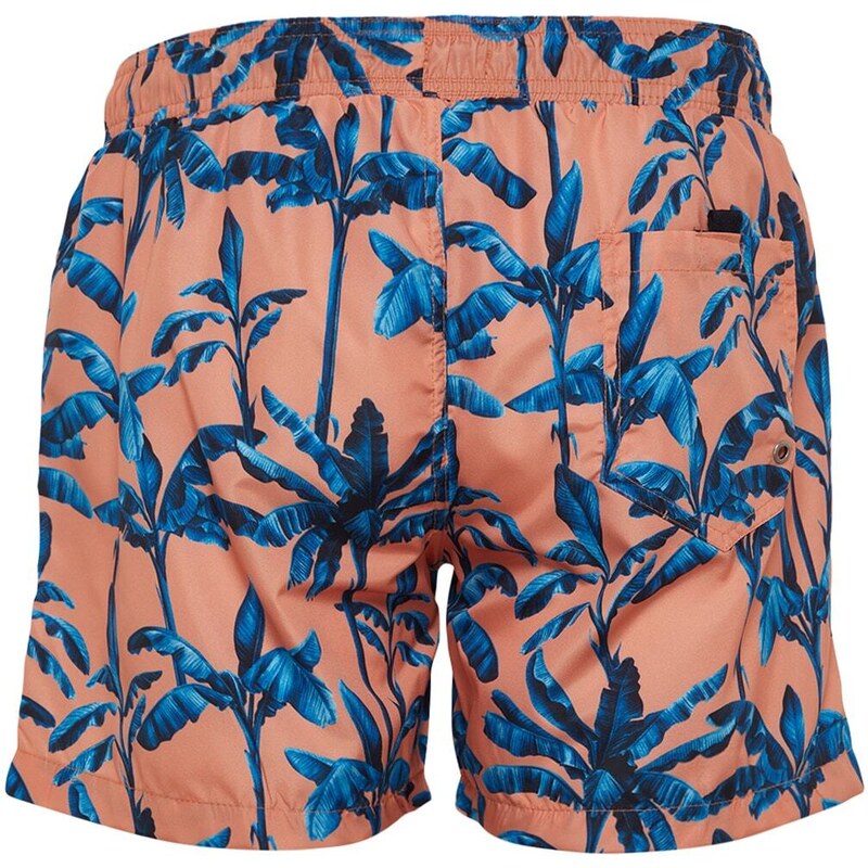 Trendyol Orange Standard Size Tropical Printed Swimsuit Sea Shorts