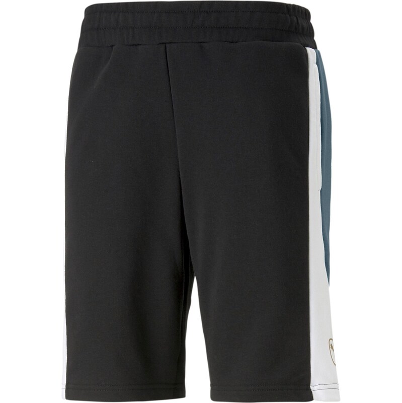 PUMA Sportovní kalhoty King chladná modrá / zlatá / černá / bílá