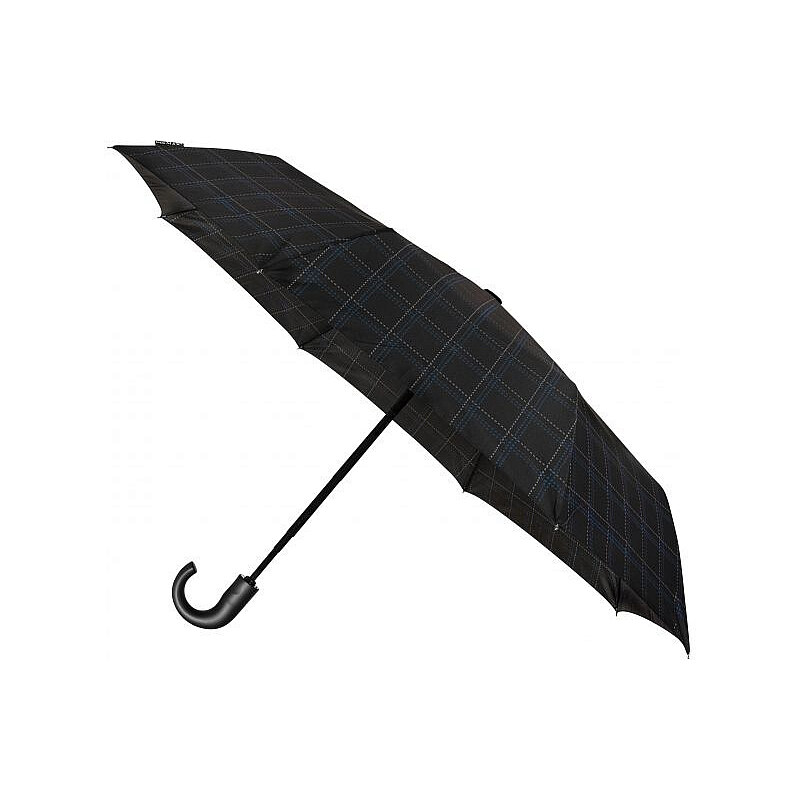 miniMAX Pánský skládací deštník CARDIGAN modro-šedé kostky