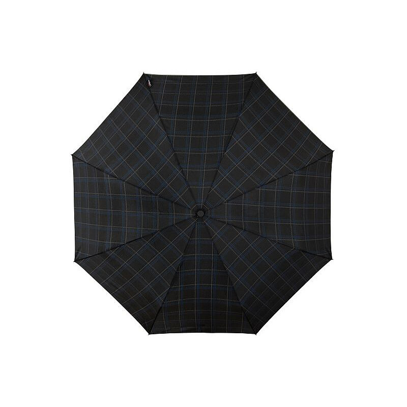 miniMAX Pánský skládací deštník CARDIGAN modro-šedé kostky